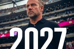 首秀赛季夺三冠！巴萨官方：与主帅弗里克续约至2027年