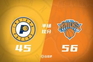 💥9人轮换vs11人轮换！唐斯17+10 尼克斯半场领先步行者11分！